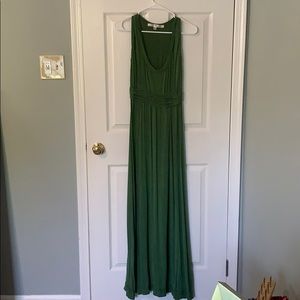 Green maxi dress